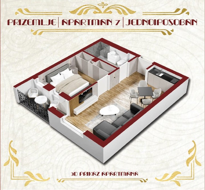 Palić, jednoiposoban apartman u izgradnji!