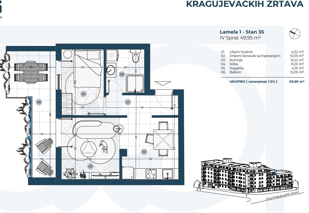 Radijalac, dvosobni stan u izgradnji!
